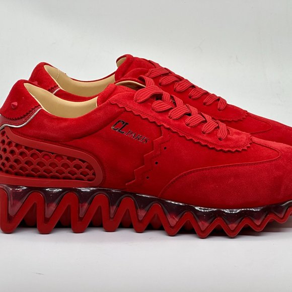 Christian Louboutin LOUBISHARK Mens Suede Low Top Sneakers Shoes Loubi main image 4